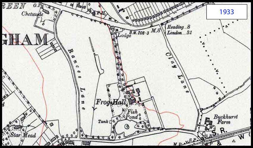 map of area around Froghall Drive