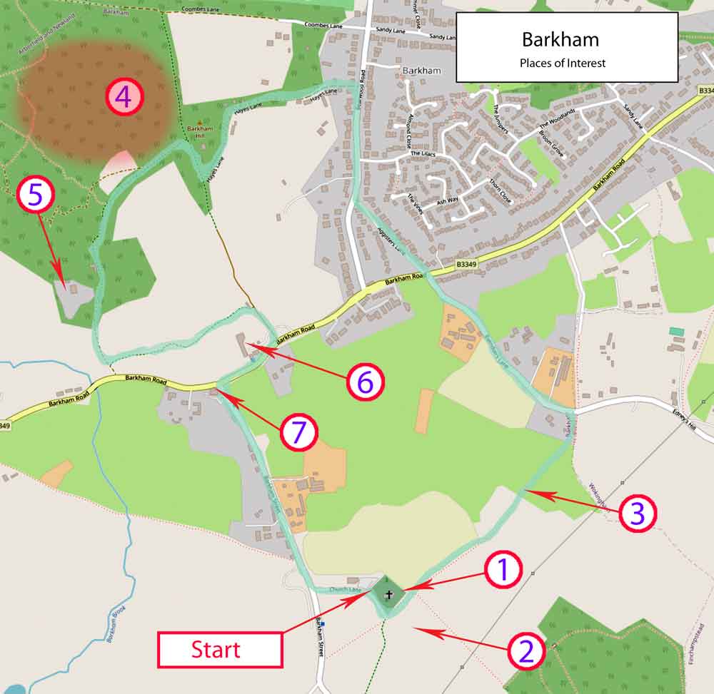 POI map of Barkham