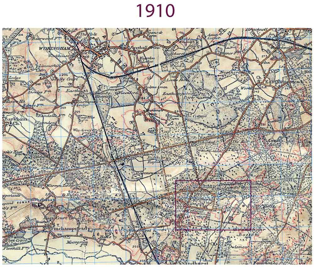 map of area in 1910