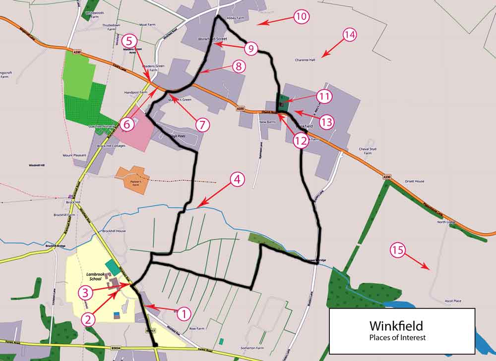 POI map of Winkfield